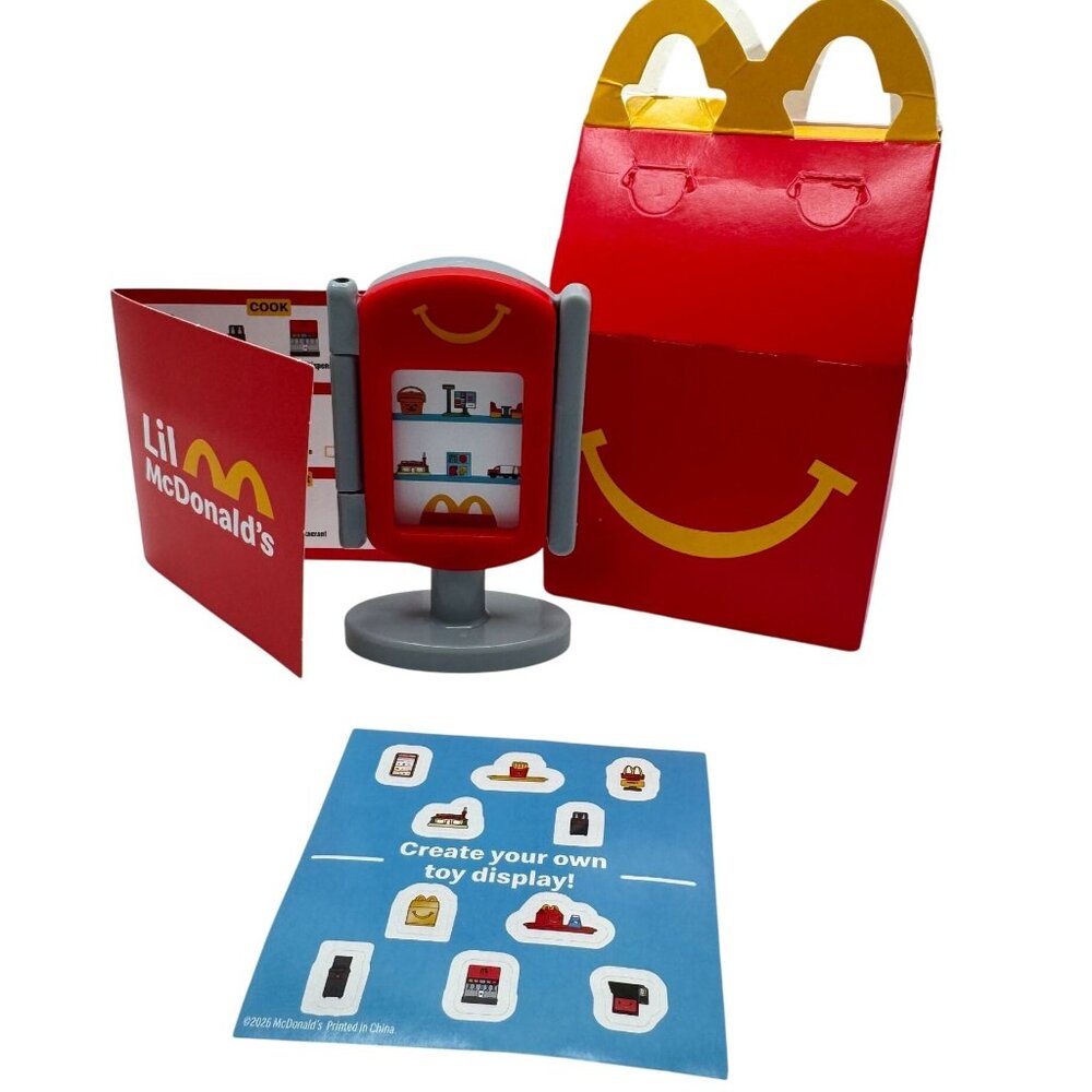 2025 Lil’ McDonald’s Happy Meal Toy #10 Display Stand Menu Stickers Instructions
